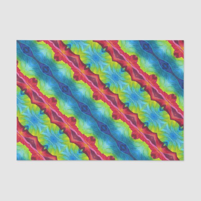 Seda Tulip de arcoiris de papel de tejidos #2 (Anverso)