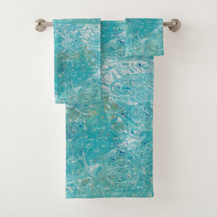 Seda Turtle Green baño Toalla Set