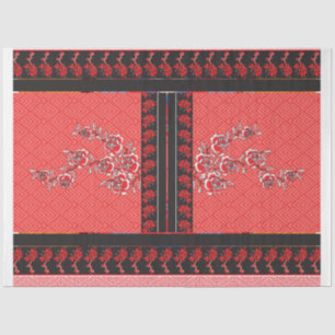 Seda un diseño de papel pintado rojo y negro