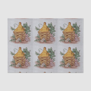 Seda uvas papel de tejido de botella de vino