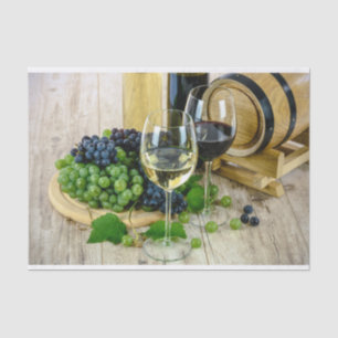 Seda uvas y papel tisular de vino