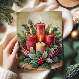 Seda Velas clásicas de Navidad, papel tisú de corona de