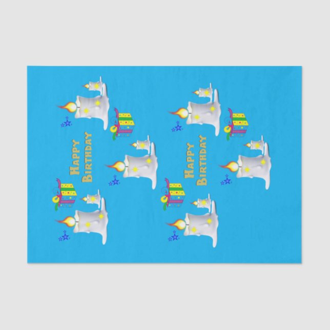 Seda Velas de Papel Tejido Feliz Cumpleaños (Anverso)
