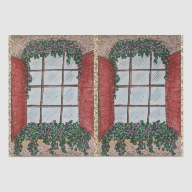 Seda Ventana con papel de trama de obturadores (Anverso)
