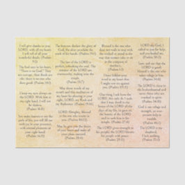 Seda Versos de salmo de la bíblica de papel antiguo par