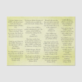 Seda Versos de salmo de la bíblica de papel antiguo par