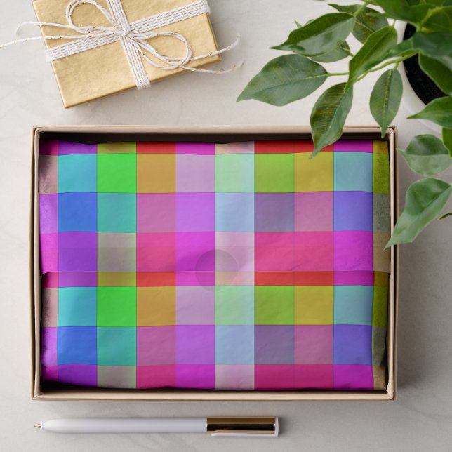 Seda Vibrante Papel de tejidos en tonos arcoiris (Regalo )
