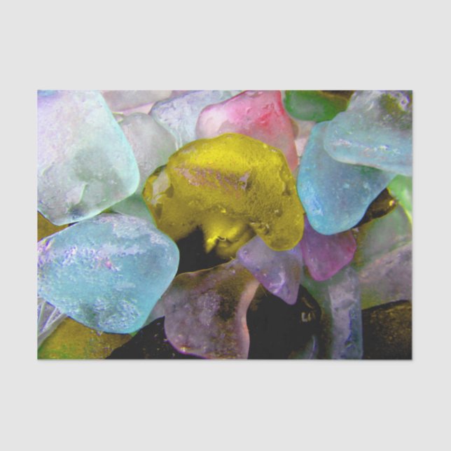 Seda Vidrio marino del papel de tejido marino de Bering (Anverso)