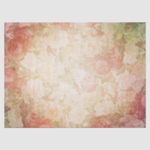 Seda Vintage Rosas victorianos desentienden papel de te