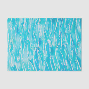 Seda Watercolor Ocean Waves Art Imprimir papel de tejid