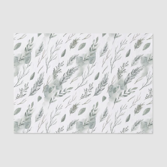 Seda Winter Pine | Papel de tono de vacaciones (Anverso)