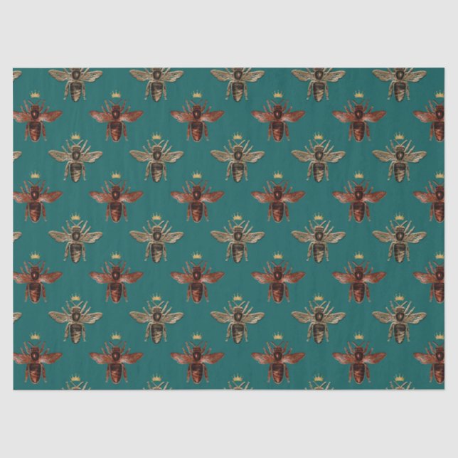 Seda Woodland Bee Series Design 11 Papel de tejidos (Anverso)