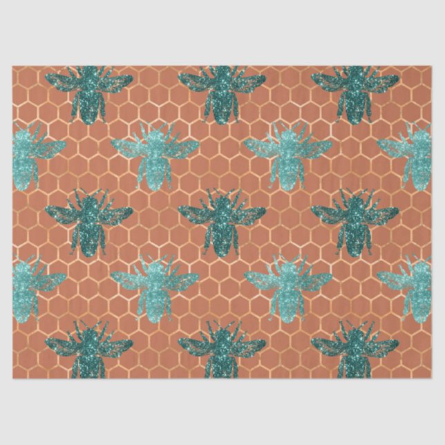 Seda Woodland Bee Series Design 15 Papel de tejidos (Anverso)