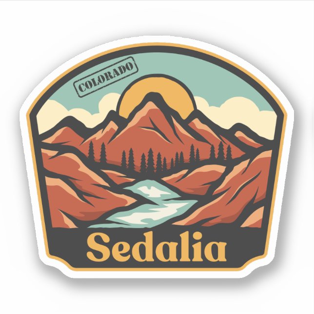Sedalia, Pegatina de Colorado (Anverso)