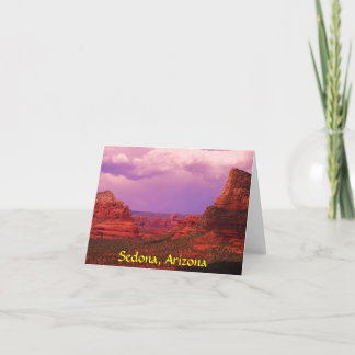 Sedona, tarjeta de nota de Arizona