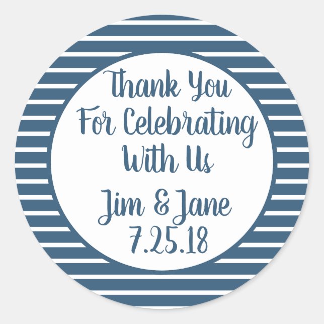 Seersucker Gracias Pegatina Personalizable (Anverso)