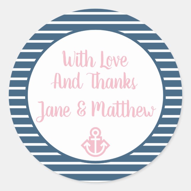 Seersucker Gracias Pegatina Personalizable (Anverso)