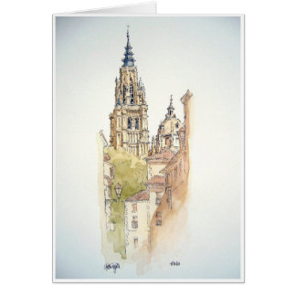 Segovia, Toledo. Pintura de la acuarela