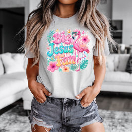Seguidor de Jesús con camiseta de flamenco