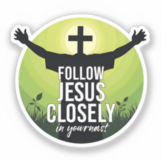Seguir a Jesús Estrechamente Pegatina