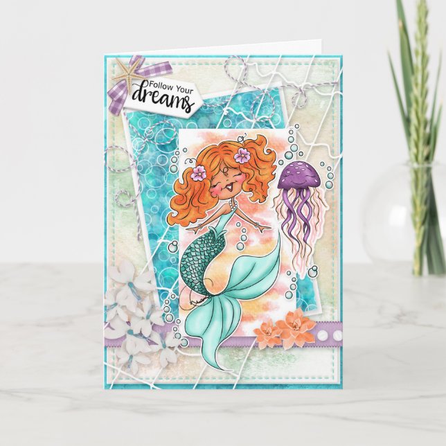 Seguir la tarjeta de aliento de Dreams Mermaid (Anverso)