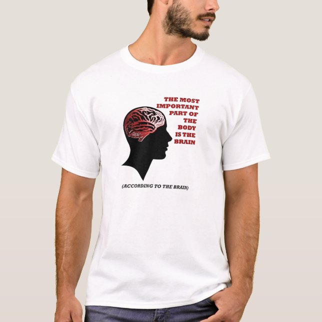 Según la camiseta divertida del cerebro (Anverso)