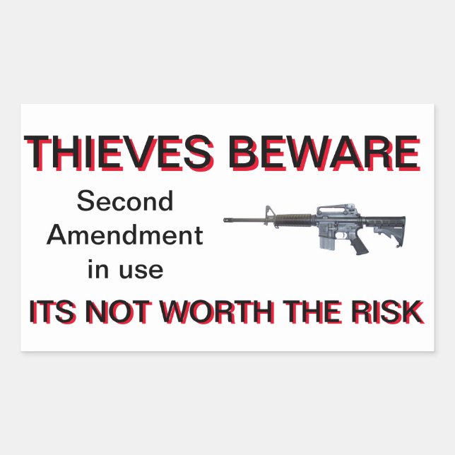 Segunda enmienda Colt AR-15 pegatina de seguridad (Anverso)