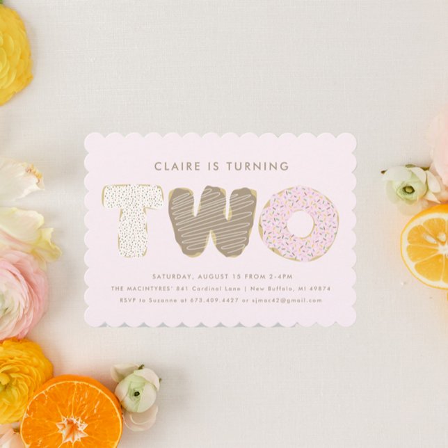 Segunda fiesta de cumpleaños: Invitaciones a los t (second birthday party invitation)