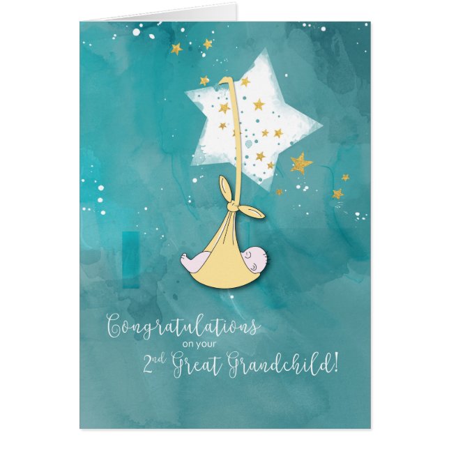 Segunda Gran Abuela, Felicidades, Bebé en Estrella (Frente)