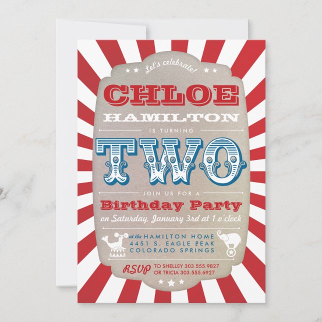 Segunda invitación al Festival de Circo de Cumplea (Anverso)