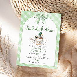 Segunda invitación de cumpleaños a Duck Duck Deuce