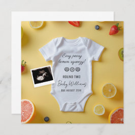 Segunda Invitación minimalista de Lemmon para bebé