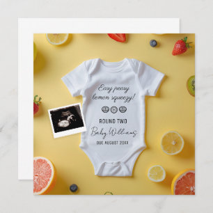 Segunda Invitación minimalista de Lemmon para bebé