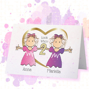 Segunda tarjeta de cumpleaños Adorable del Chica g