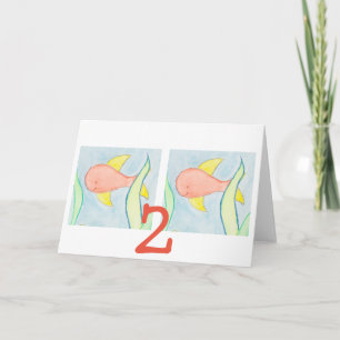 Segunda tarjeta de pescado por cumpleaños