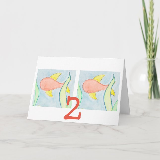 Segunda tarjeta de pescado por cumpleaños (Anverso)