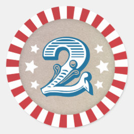 Segundo Circo de Cumpleaños Pegatina del Carnaval 