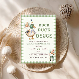 Segundo cumpleaños de la invitación al globo de Du