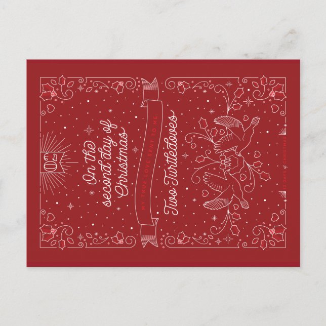 SEGUNDO DÍA DE NAVIDAD / Tarjeta Postal de Navidad (Anverso)