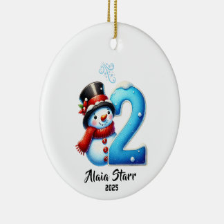 Segundo ornamento navideño de bebé de hombre de ni