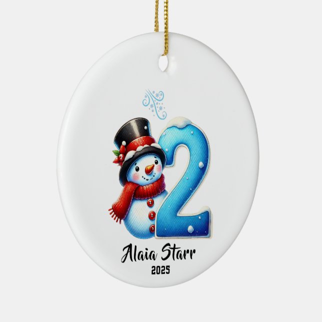 Segundo ornamento navideño de bebé de hombre de ni (Derecha)