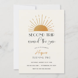 Segundo viaje alrededor de la invitación al cumple