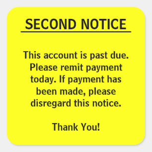 SEGUNDOS pegatinas de facturación del AVISO