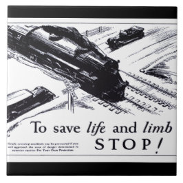 Seguridad de la travesía de ferrocarril 1906 tejas