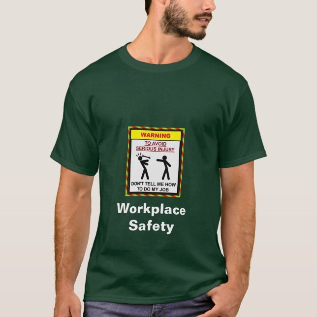 Seguridad del lugar de trabajo: Camiseta (oscura) (Anverso)
