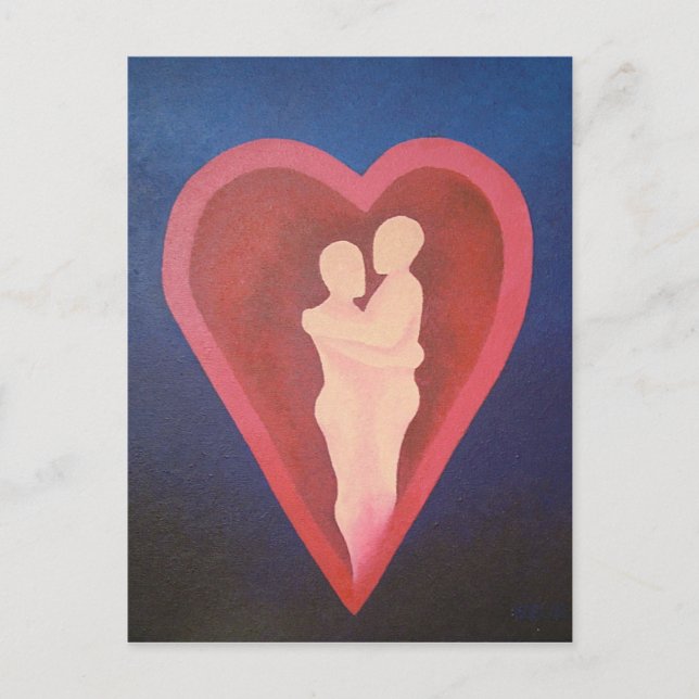 Seguro en el abrazo de la tarjeta postal de amor r (Anverso)