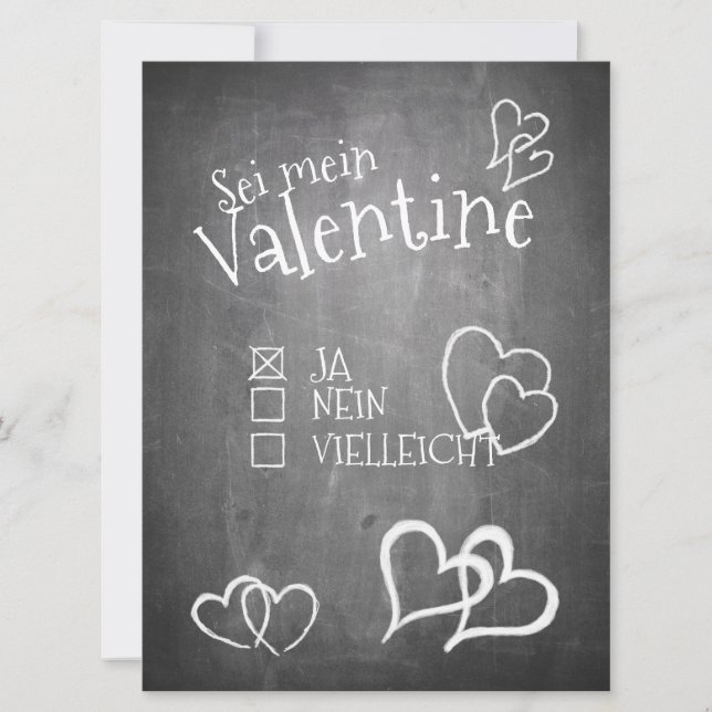 Sei mein Valentine (Anverso)