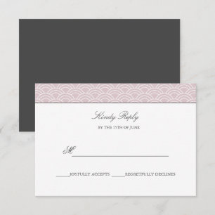 Seigaiha   Rosa polvorienta Ola japonesa boda rsvp