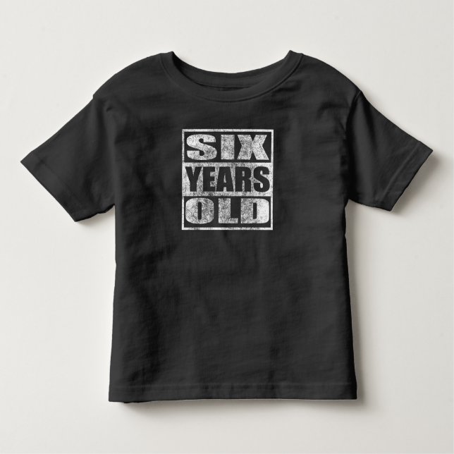 Seis años - 6ta camiseta feliz del cumpleaños (Anverso)
