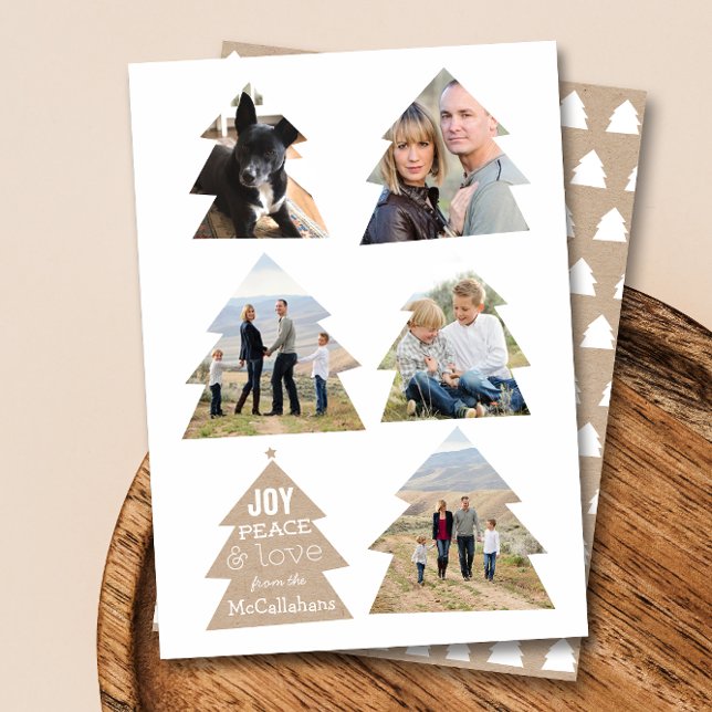 Seis árboles de Navidad cinco fotos tarjeta de vac (Subido por el creador)